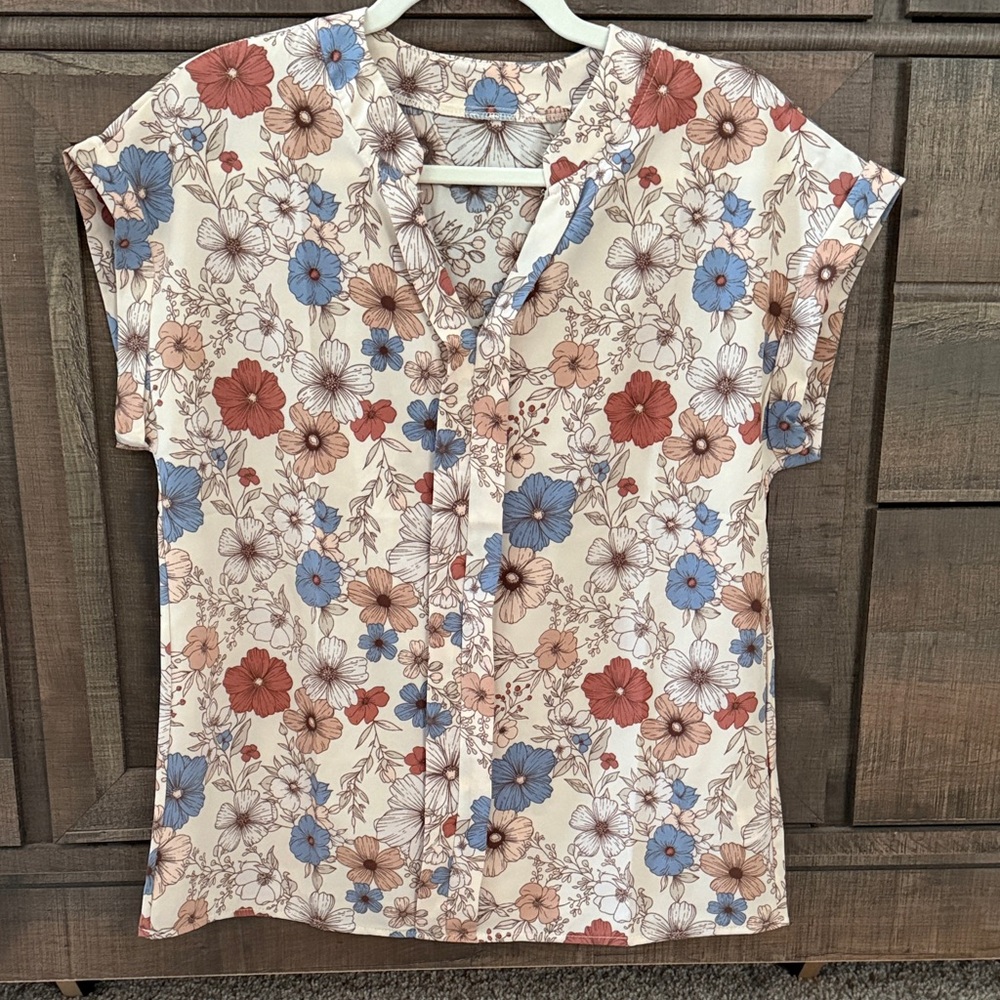Floral Button-Up Women's Top